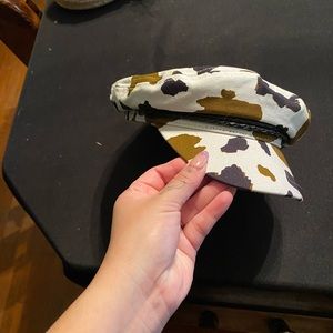 Brixton cow print fiddler cap Size M